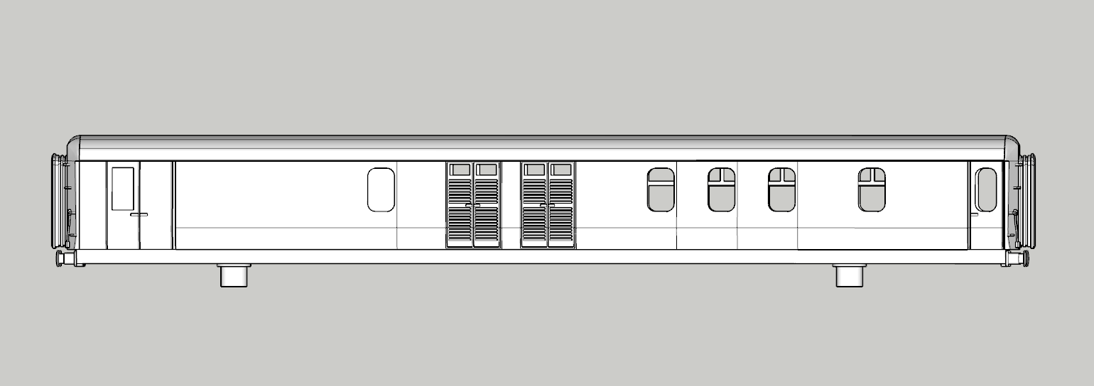 (image for) LMS Royal Sleeper/Brake/Power Car - d2056